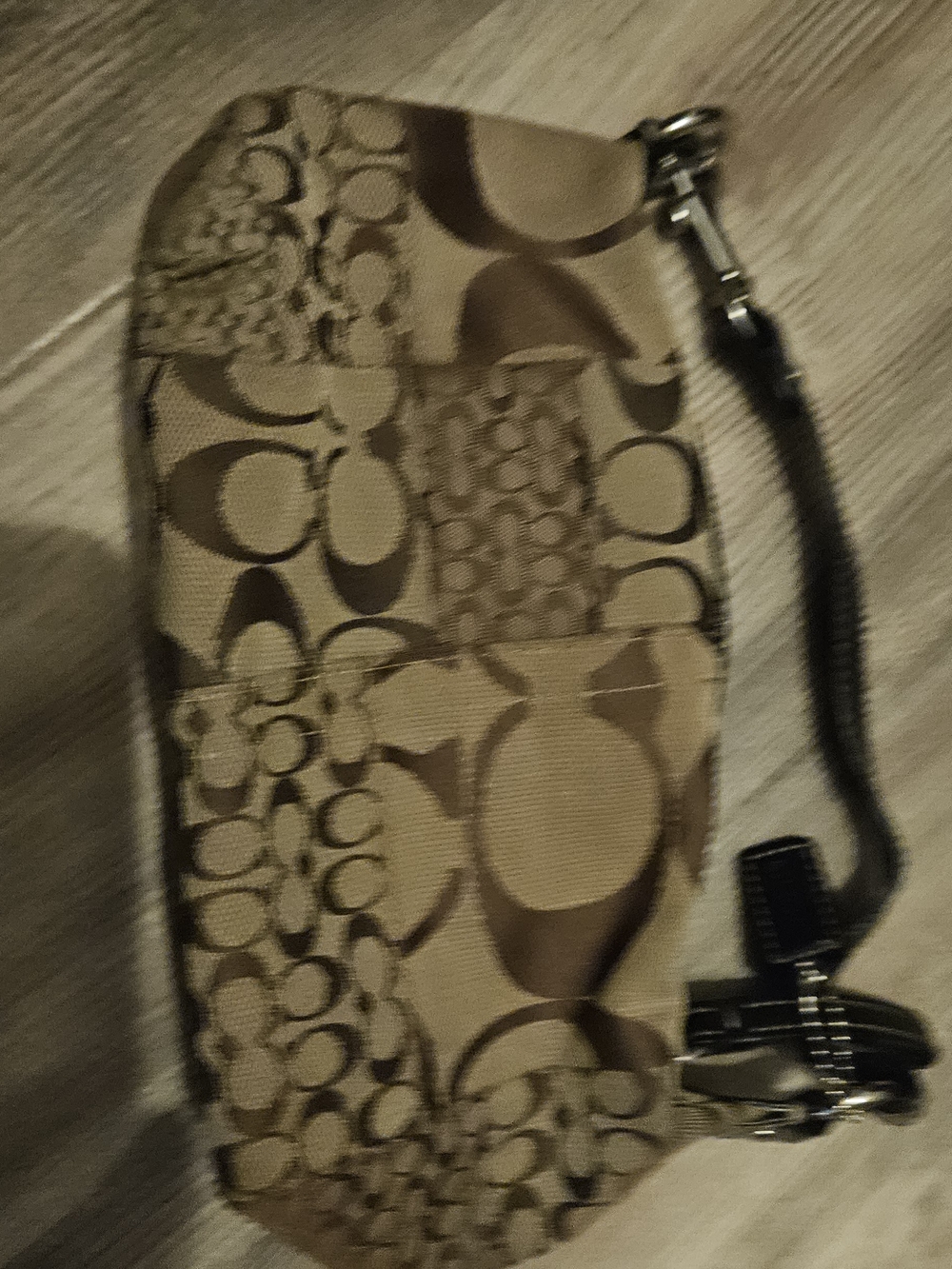 Coach Signature Jacquard Mini Shoulder Bag in Brown/Tan - Picture 2 of 6